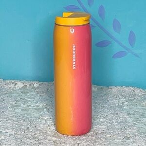 Starbucks 2022 Summer Orange Pink Ombre Stainless Vacuum Insulated Tumbler 16oz
